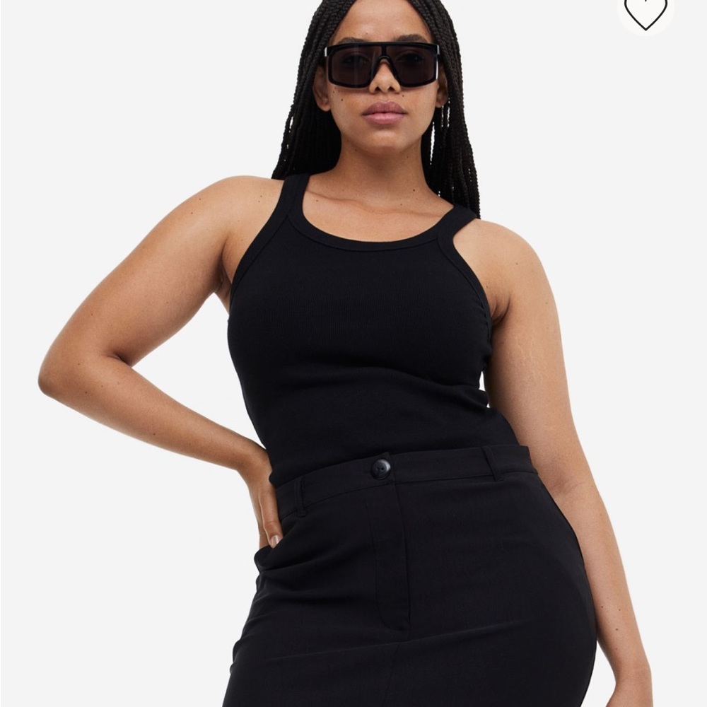 TWO H&M Ribbed tank tops, SMALL